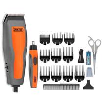 Kit Máquina de Cortar Cabelo Aparador de Pelos Combo Cut, 127V, 22 Peças, Cinza/Laranja Wahl