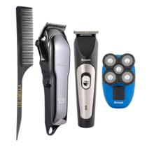 Kit Maquina De Cortar Cabelo Degradê Barbasol Profissional Kit Maquina De Cortar Cabelo Degradê Barbasol Profissional