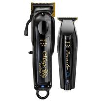 Kit Maquina de Cortar Cabelo e Acabamento Barber Combo Sem Fio Wahl Bivolt