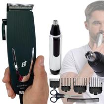 Kit máquina de cortar cabelo profissional e aparador de pelo