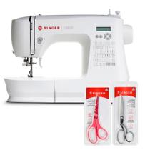 Kit Máquina de Costura C5605 + Tesoura 7" Tecido e Tesoura Multiuso Rosa