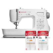 Kit Máquina de Costura C7255 e Blisters de Agulhas Bivolt Kit Máquina de Costura C7255 e Blisters de Agulhas Bivolt