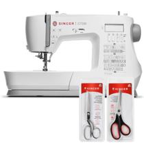 Kit Máquina de Costura C7255 + Tesoura 8" Tecido e Tesoura Multiuso Preta Bivolt Kit Máquina de Costura C7255 + Tesoura 8" Tecido e Tesoura Multiuso Preta Bivolt