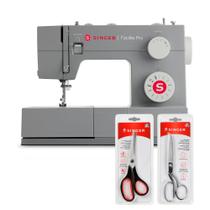 Kit Máquina de Costura Facilita Pro 4411 + Tesoura 8" Tecido e Tesoura Multiuso Preta