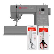 Kit Máquina de Costura HD6605 + Tesoura 8" Tecido e Tesoura Multiuso Preta Bivolt