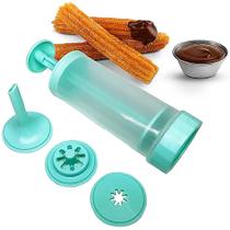 Kit Maquina de Fazer Churros Fácil Portátil Manual Domestica