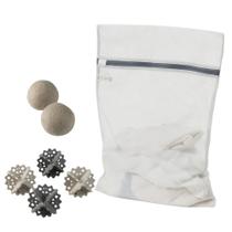 Kit Máquina De Lavar Saco Para Lavar Roupas Intimas Delicadas Esferas Tira Pelos Fiapos E Dryer Ball