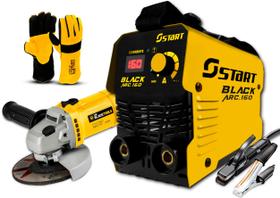 Kit Maquina De Solda 160a 220V + Esmerilhadeira Com Acessórios Kit Maquina De Solda 160a 220V + Esmerilhadeira Com Acessórios