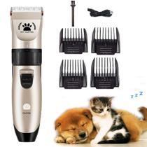 Kit Maquina De Tosa Aparadora Profissional P/ Cachorro Pets Portátil E Silencioso 2 Em 1 Pet Secador De Cabelo