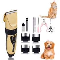 Kit Máquina De Tosa Cachorro Tosador Profissional Silenciosa