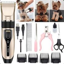 Kit Maquina De Tosa Cães Cortador Elétrico Profissional