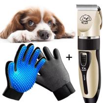KIT Máquina de tosa PET com alicate + de Luvas Tira Pêlos ergonômico