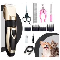 Kit Máquina De Tosa Pet Gato Cachorro Tosador Profissional Kit Máquina De Tosa Pet Gato Cachorro Tosador Profissional