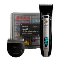 Kit máquina de tosa pro6 preta, kit pentes adaptadores em aço e lâmina 30 pro6 propetz