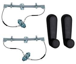 Kit Máquina de Vidro Diant + Manivelas Gol Bola 2p 95 a 99