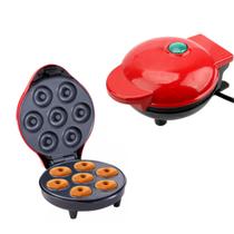 Kit Máquina de Waffle e Máquina de Donuts 110v Vermelhas - Nala