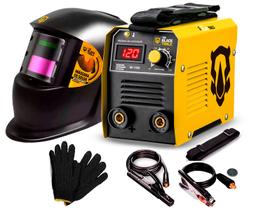 Kit Máquina Inversora De Solda 120a Com Mascara + Acessórios