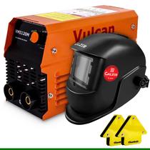 Kit Máquina Inversora de Solda 220V Com Kit Acessórios Esquadro Magnético 12kg E Máscara de Proteção - VULCAN