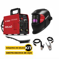 Kit Máquina Inversora de Solda Digital Profissional Portátil Toparc160 220v + Máscara Automática - Galzer