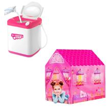 Kit Máquina Lavar Roupa Brinquedo e Barraca Princesa Canaba - DM Toys Kit Máquina Lavar Roupa Brinquedo e Barraca Princesa Canaba - DM Toys