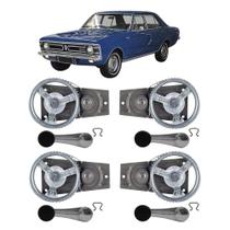 Kit Máquina Manivela Vidro Preto Opala 4 Portas 68 Até 85