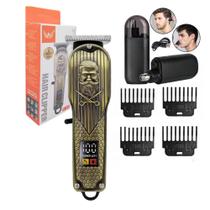 Kit Maquina Profissional Cabelo Barba Aparador De Pelo Nariz