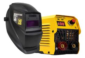 Kit Máquina Solda Inversora 130a Máscara Sr1 220v V8 Kit Máquina Solda Inversora 130a Máscara Sr1 220v V8