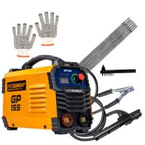 KIT Máquina Solda Inversora GP 155 com Luva Pigmentada e 250G Eletrodo 3,25 Pró Euro