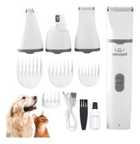 Kit Maquina Tosa Cães Gato Cachorro Sem Fio Tosquiadeira Aparador Pelos Moedor de Unha Recarregável