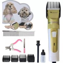 Kit Máquina Tosa Pet Cachorros & Gatos Recarregável Sem Fio Kit Máquina Tosa Pet Cachorros & Gatos Recarregável Sem Fio