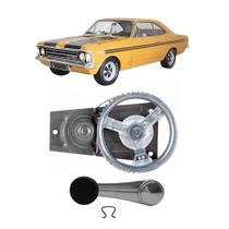 Kit Máquina Vidro Manivela Preta Opala Caravan 2 Pt 68 A 85