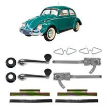 Kit Máquina Vidro Manual Borboleta Suporte Fusca 1956 A 1970