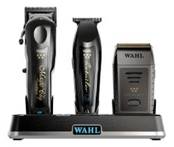 Kit Máquinas Wahl Cordless Black Profissional Barber Premium Bivolt