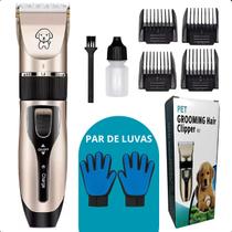 KIT Máquininha de tosa + de Luvas Tira Pêlos seguro e silencioso KIT Máquininha de tosa + de Luvas Tira Pêlos seguro e silencioso