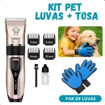KIT Máquininha de tosa + de Luvas Tira Pêlos silencioso a tosa KIT Máquininha de tosa + de Luvas Tira Pêlos silencioso a tosa