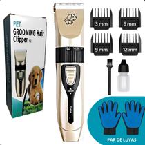 KIT Máquininha de tosa + de Luvas Tira Pêlos silencioso e portátil KIT Máquininha de tosa + de Luvas Tira Pêlos silencioso e portátil