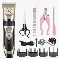 KIT Máquininha De Tosar Pets Profissional Para Pet/shop Cães