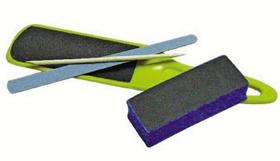 Kit Maravilha - Lixa Pé Anatômica Pequena Lixa Cubo Palito Laranjeira e Lixa Colorida