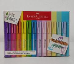 Kit Marca Texto 12 Unidades 6 Neon + 6 Pastel -Faber Castell