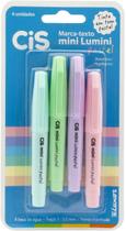 Kit Marca Texto 4 Cores Mini Lumini Pastel - CIS