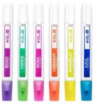Kit marca texto 6 cores apagavel onda