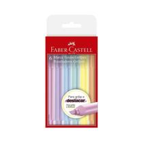 Kit Marca Texto 6 Cores Pastel Faber Castell Grifpen SuperFluorescente