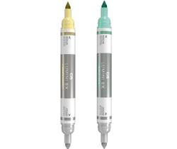 Kit Marca Texto Apagavel Cis Lumini Ex 2 Unidades Nas Cores Tons Pasteis Amarelo/Verde