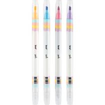 Kit Marca Texto Apagável Ponta Dupla 4 Cores - BRW
