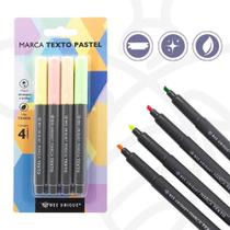 Kit Marca Texto Bee Unique Tons Pastel C/4
