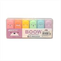 Kit marca texto boow fluorescence com 6 cores