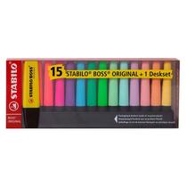 Kit Marca Texto Boss 7015-01-5 15 Cores - Stabilo Kit Marca Texto Boss 7015-01-5 15 Cores - Stabilo
