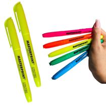 Kit Marca Texto Cor Amarelo Neon Com 2 Unidades Masterprint Grifa Destaca