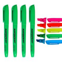 Kit Marca Texto Cor Verde Neon Com 4 Unidades Masterprint Grifa Destaca Kit Marca Texto Cor Verde Neon Com 4 Unidades Masterprint Grifa Destaca