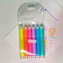 Kit marca texto divertido modelo lápis material escolar/escritório - Filó Modas